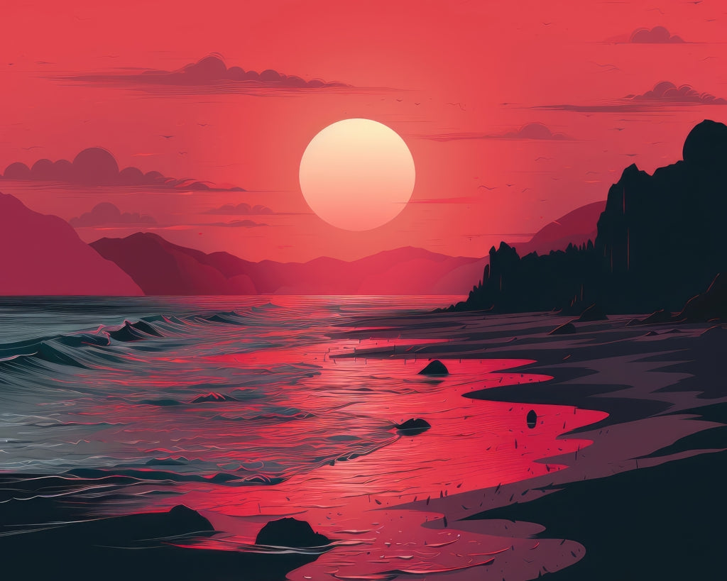 Red Sky Braided Polyester Placemat - Stylish Home Decor