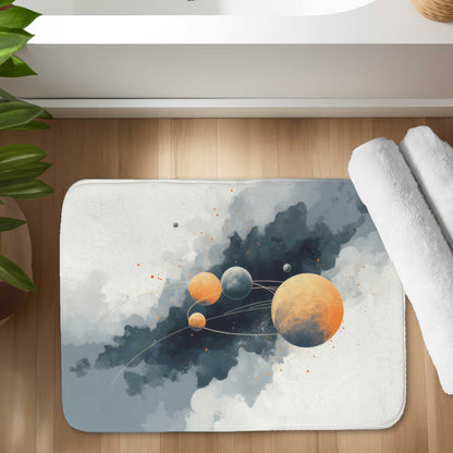 Tapis de bain "Cercle de planètes" | Tapis décoratif élégant pour la maison