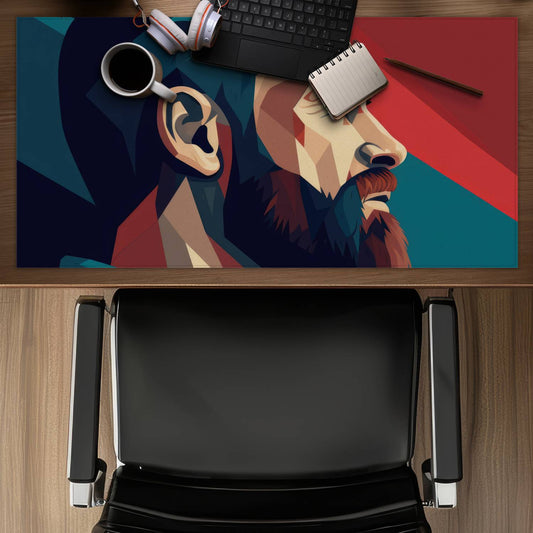 Courageous Beige Desk Mat - Stylish Home Decor Accessory