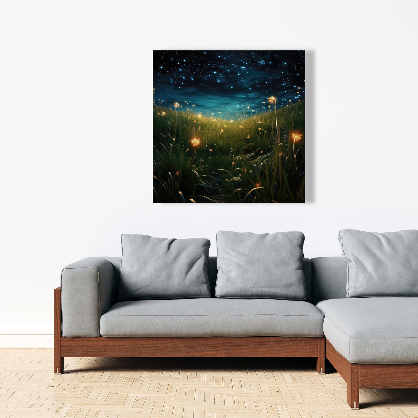 The Night Sky - Orange Canvas Home Decor | Modern Wall Art