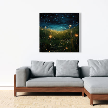 The Night Sky - Orange Canvas Home Decor | Modern Wall Art