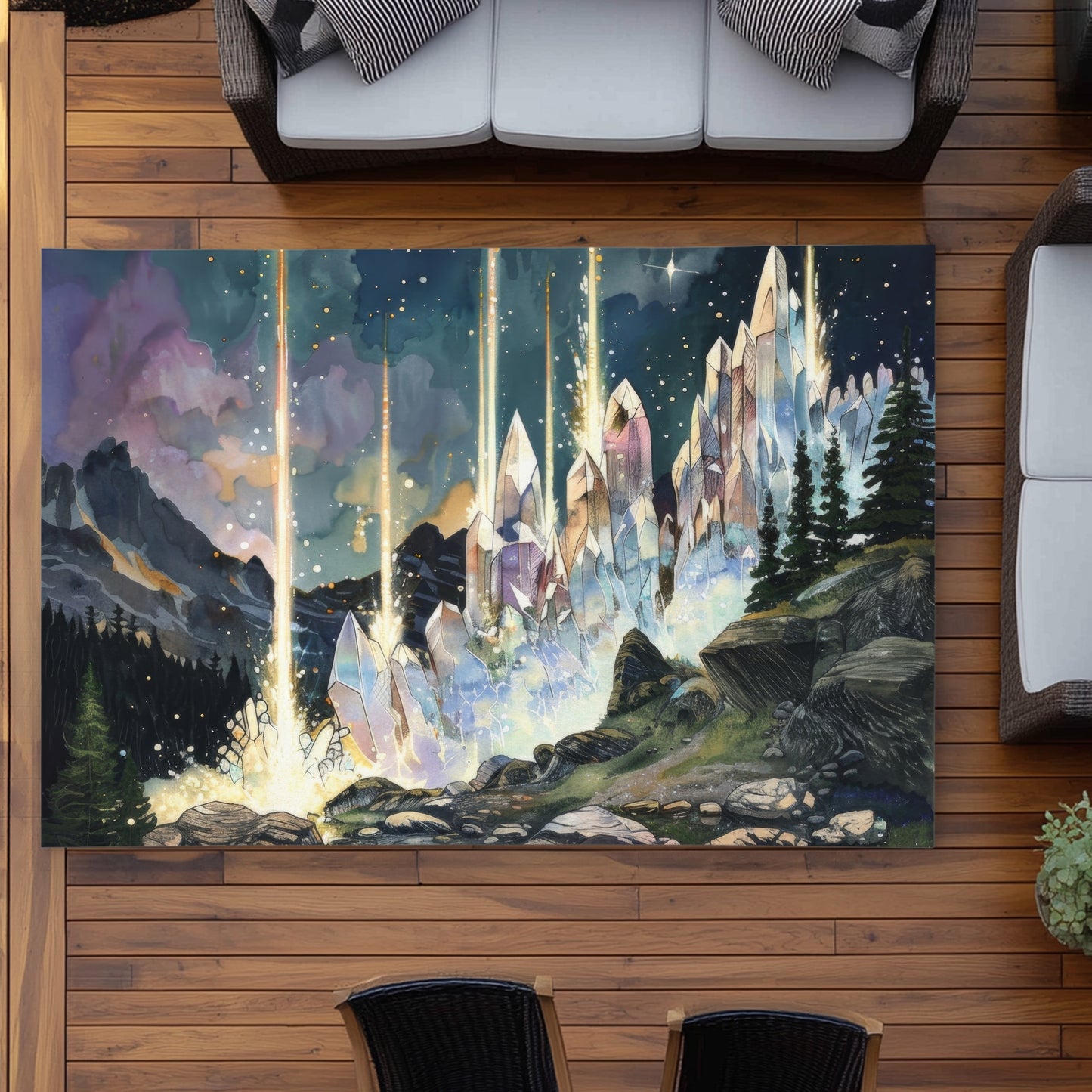 Tapis d'extérieur Magical Beams | Une solution élégante pour la décoration intérieure