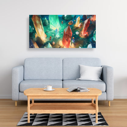 The Quest - Turquoise Canvas Wall Art for Home Decor