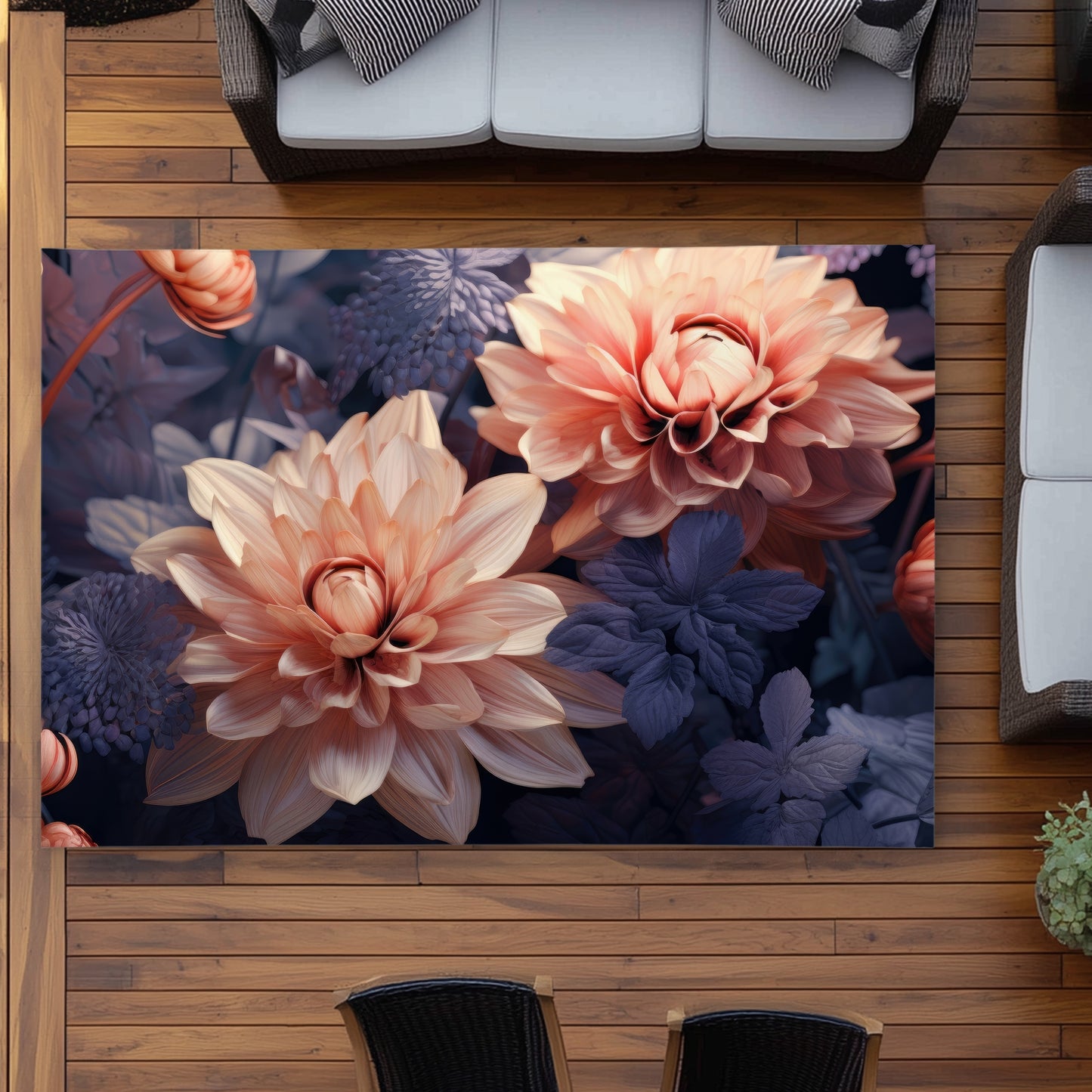 Pink and Purple Outdoor Area Rug | Stylish Home Decor