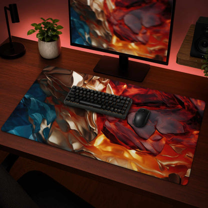 Tapis de bureau contraste minéral - Accessoire de décoration élégant pour la maison