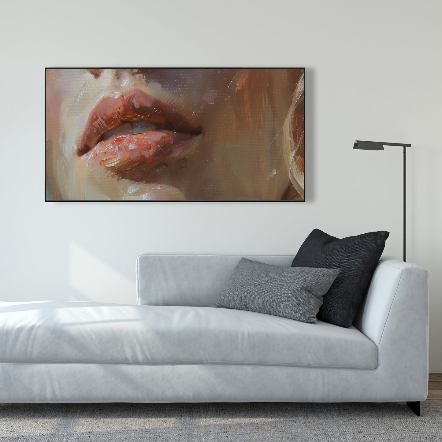 Pulp Beige Framed Canvas - Stylish Home Decor Art Piece