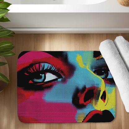 Comics Yellow Bath Mat - Stylish Home Decor for Comfort