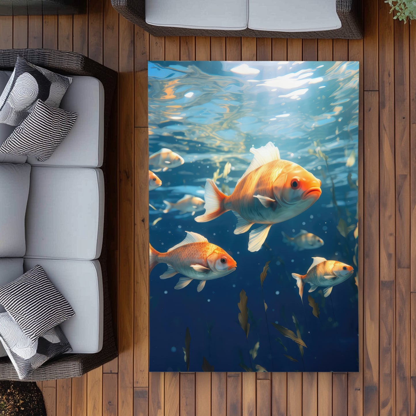 Tapis d'extérieur au design fluide - L'accessoire indispensable pour une décoration stylée