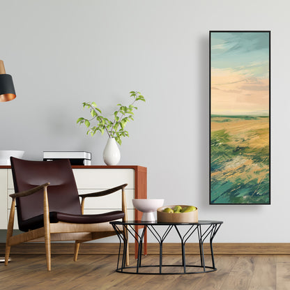 Evening in the field - 36"x36" Framed canvas