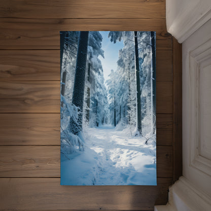 Cold Forest Blue Indoor Outdoor Door Mat - Home Decor Accent