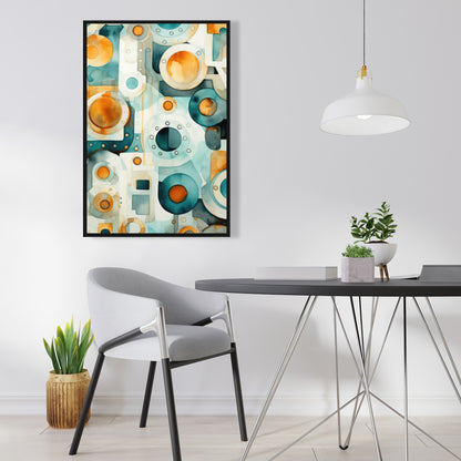 Decomposed porthole - 36"x36" Framed canvas