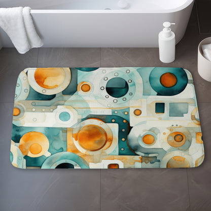 Decomposed porthole - 17"x24" Bath mat