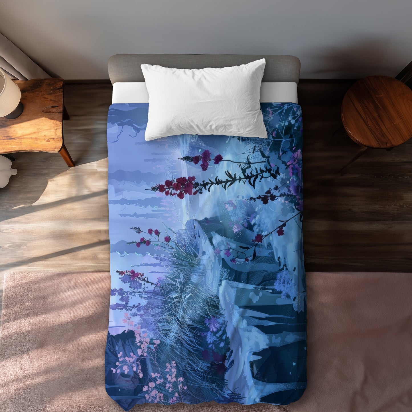 Housse de couette grise Vallée de Glace | Linge de lit élégant pour la maison