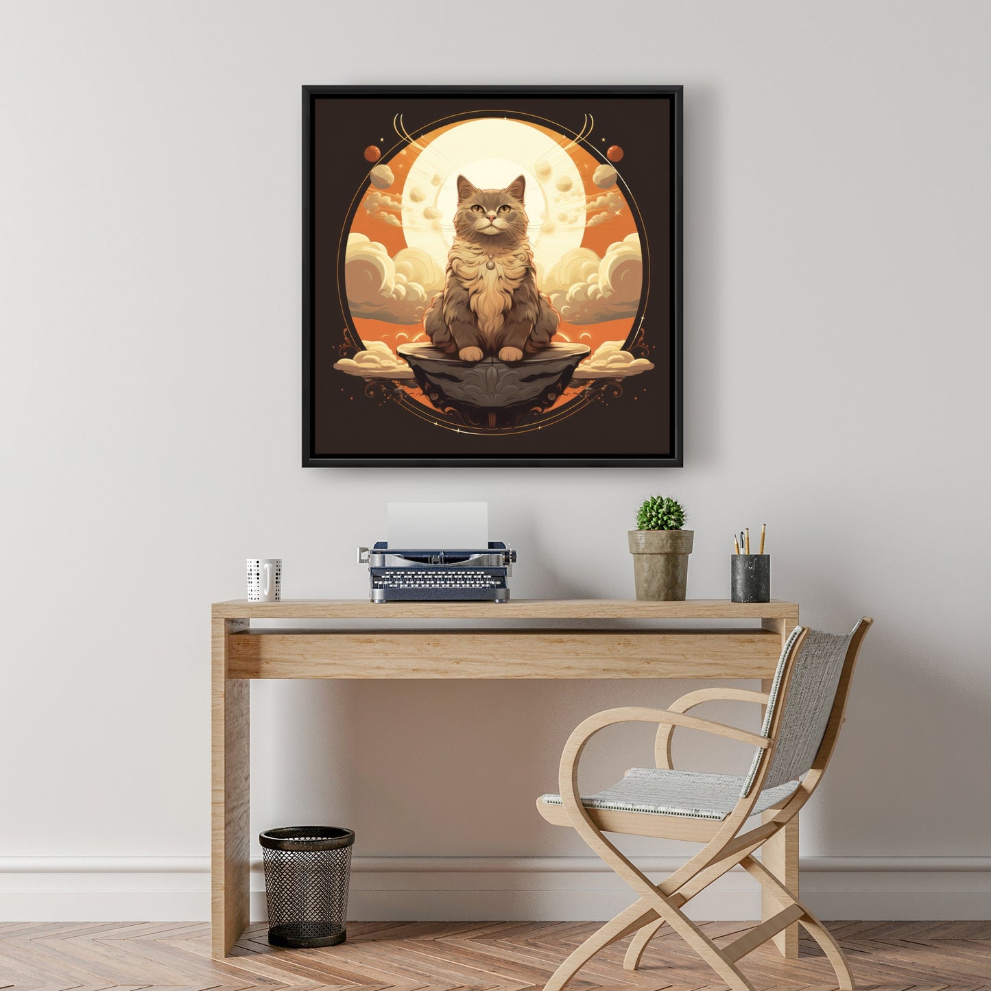 The overlord - Gray Framed Canvas for Elegant Home Decor