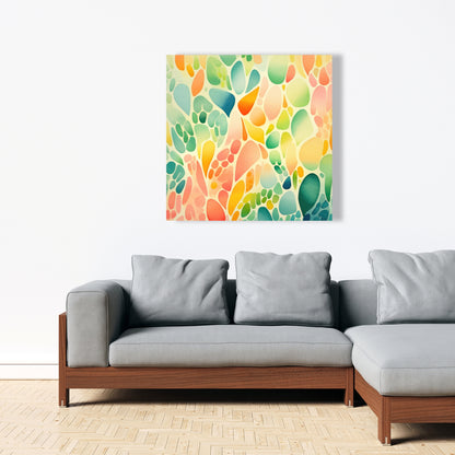 Organic Fruits - Turquoise Canvas Home Decor for Fresh Style