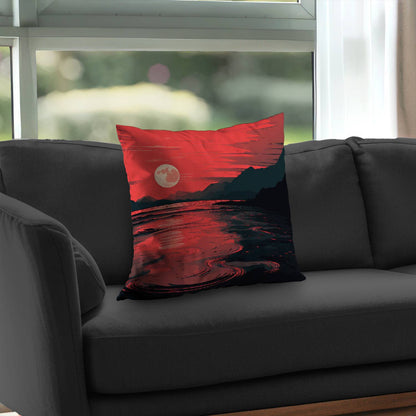 Coussin décoratif en sergé de polyester Bloody Tides | Accessoire de décoration intérieure