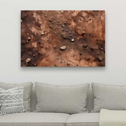 Mud and Stones - Brown Canvas Art for Home Decor