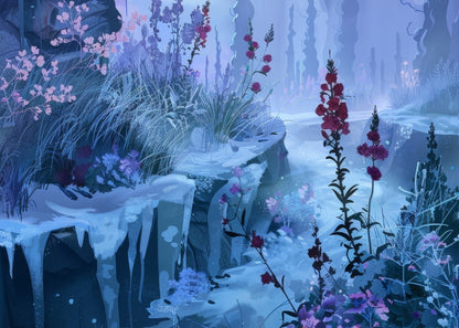 Valley of Ice Door Mat - Indoor Outdoor Home Decor Essential