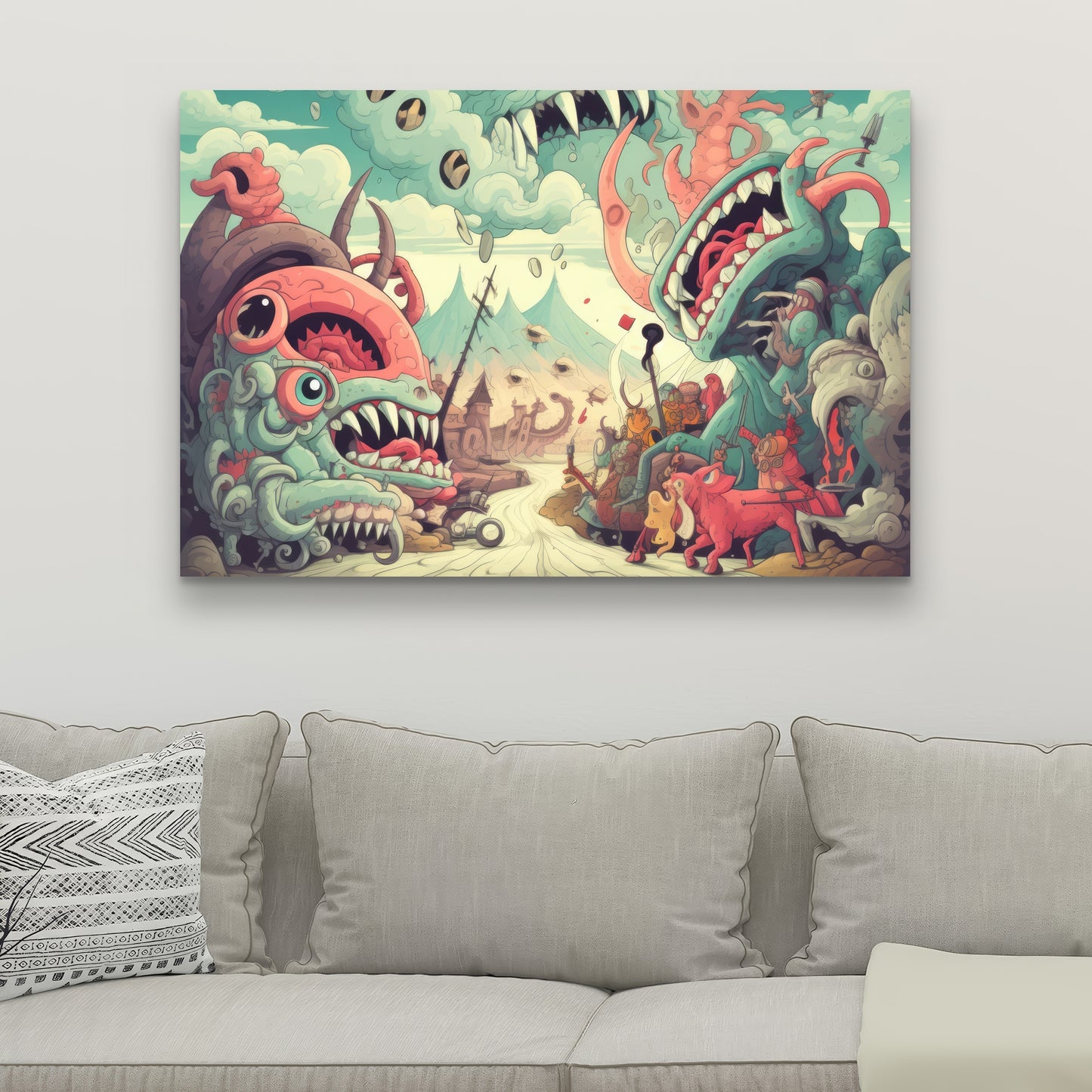 Unimaginable Coral Canvas - Stunning Home Decor Artwork