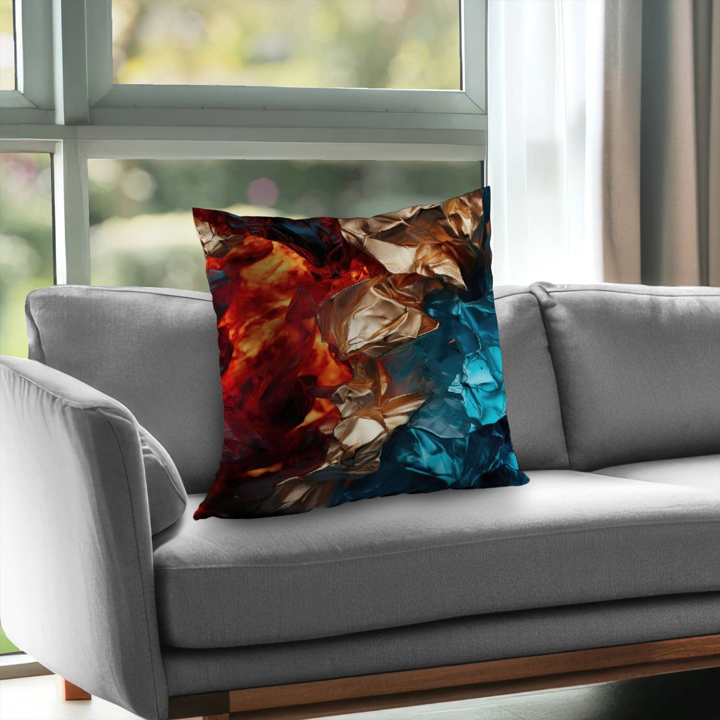 Foiled elements - Throw pillow - Print on demand