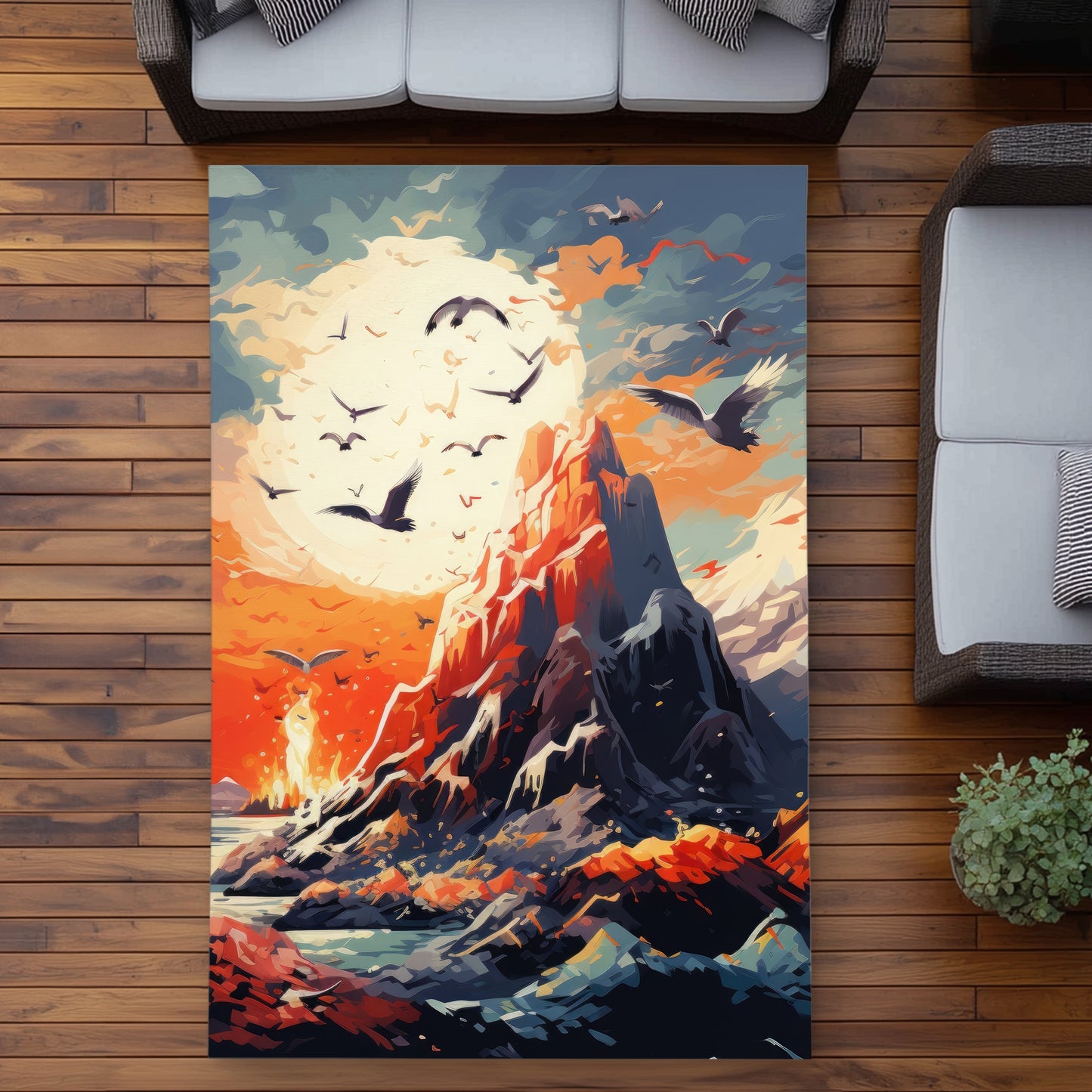 Towards Danger Gray Outdoor Area Rug | Stylish Home Decor