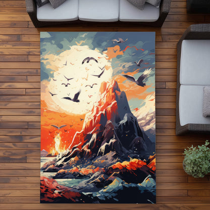 Towards Danger Gray Outdoor Area Rug | Stylish Home Decor