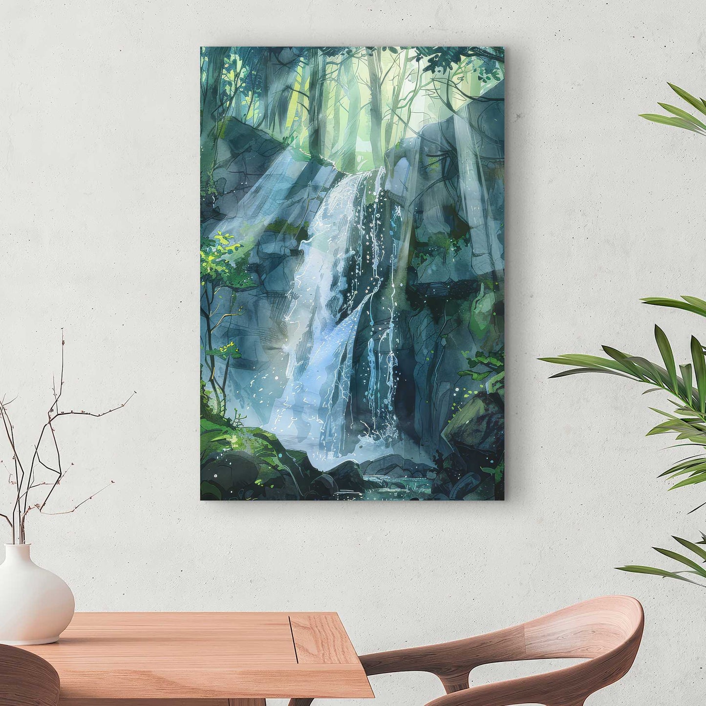 Sleeping Fall - Blue Canvas Home Decor | Elegant Wall Art