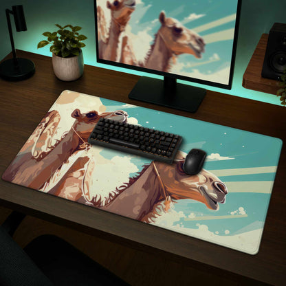 Tapis de bureau Deux Chameaux - Accessoire de bureau élégant pour la décoration intérieure