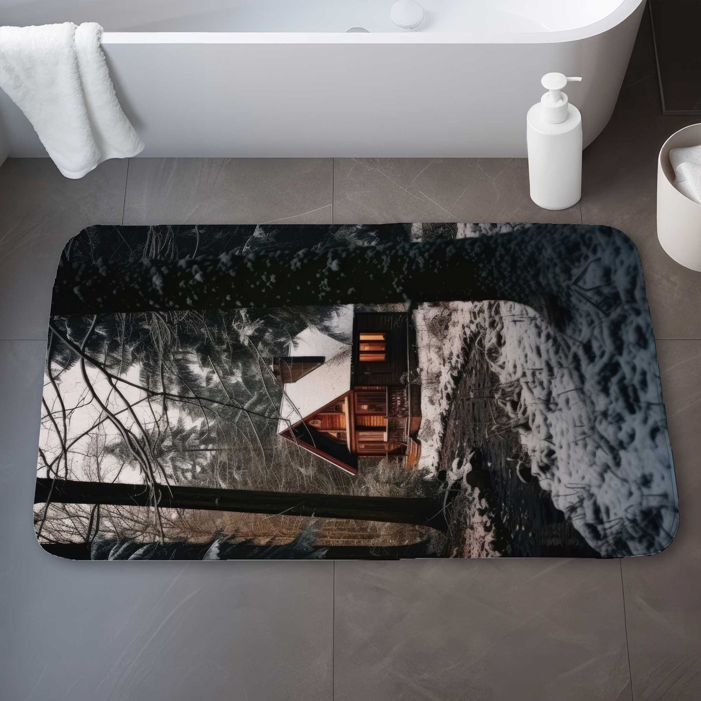 By the River White Bath Mat - Elegant Home Decor Accessory