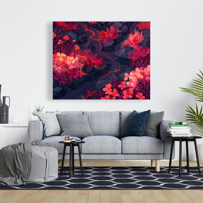 Burning plants - 32"x32" Canvas