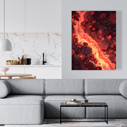 Seering Flowerbed - Black Canvas Decor Art | Stylish Design