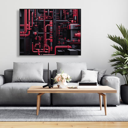 Machinery - 36"x36" Framed canvas
