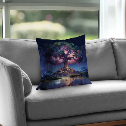 Coussin décoratif en sergé de polyester « La force de la nature » ​​| Décoration intérieure