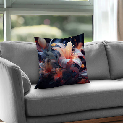 Coussin décoratif Astral Bloom en sergé de polyester - Garniture pour coussin intérieur