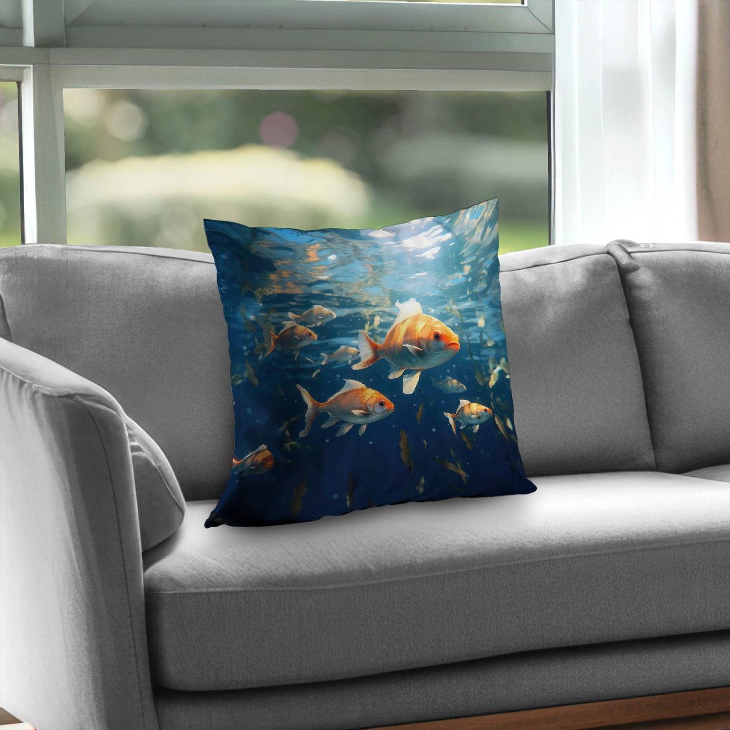 Free flow - Throw pillow - Print on demand