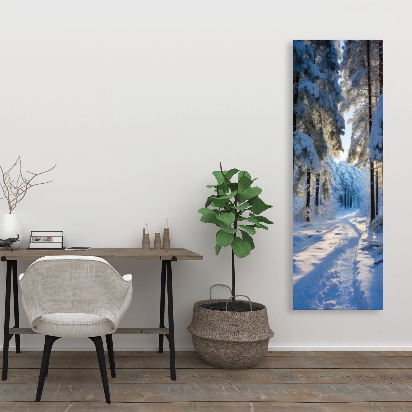 Snowy path - 32"x32" Canvas