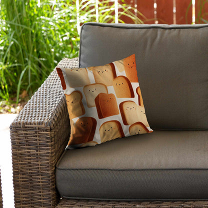 Coussin décoratif en sergé polyester Toasty Smiles pour une ambiance douillette