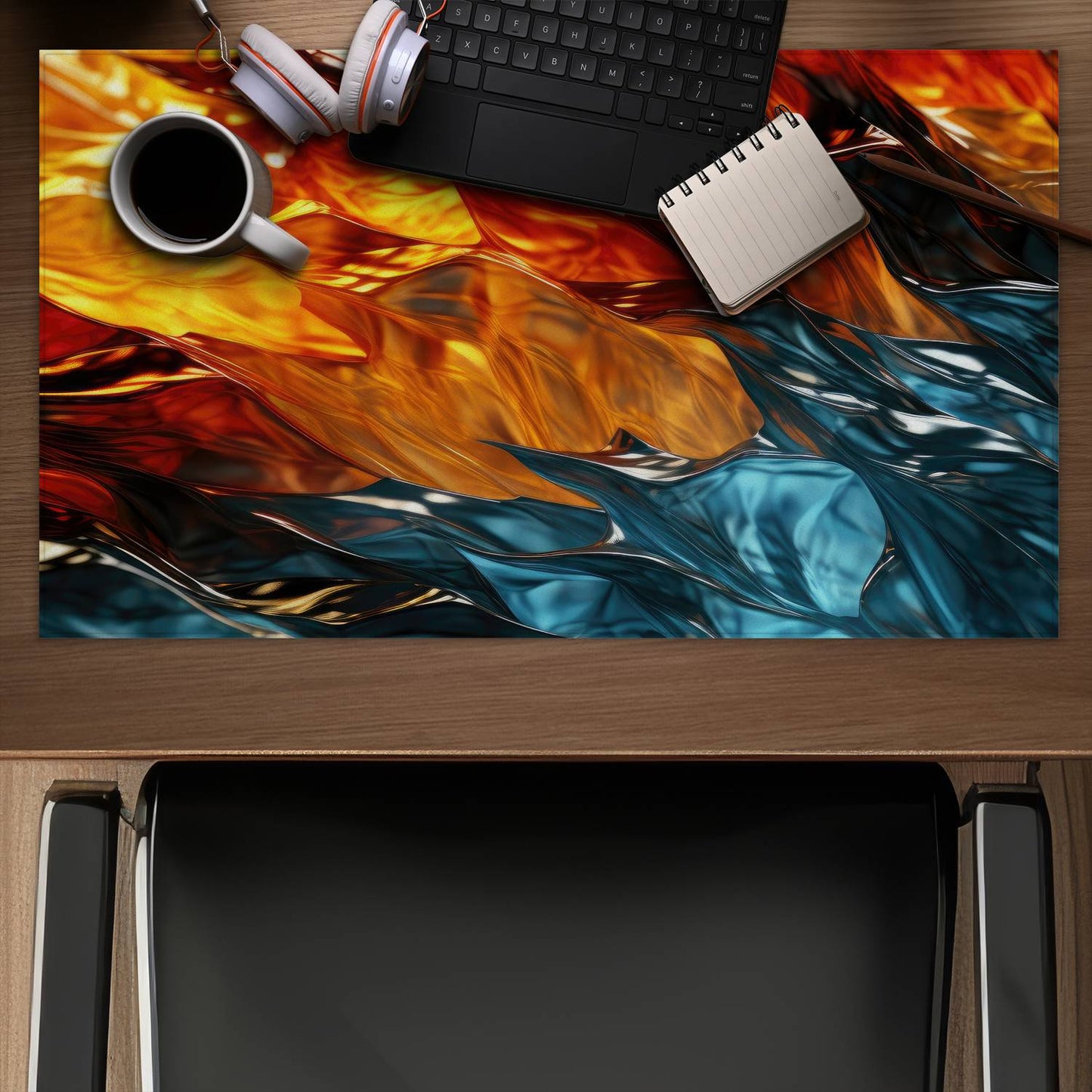 Fire and ice - Desk mat - Print on demand