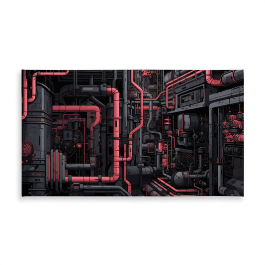 Tubular Nightmare - Black Indoor Outdoor Tablecloth | Home Decor