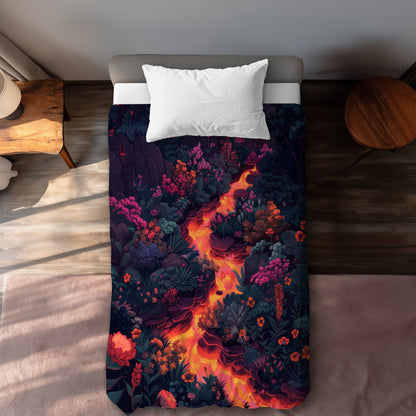 Housse de couette Lave en fusion | Parure de lit décorative audacieuse