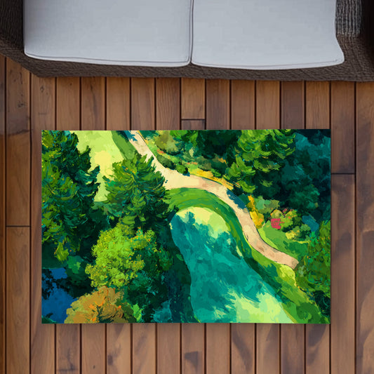 Peaceful Course Outdoor Area Rug | Stylish Home Decor