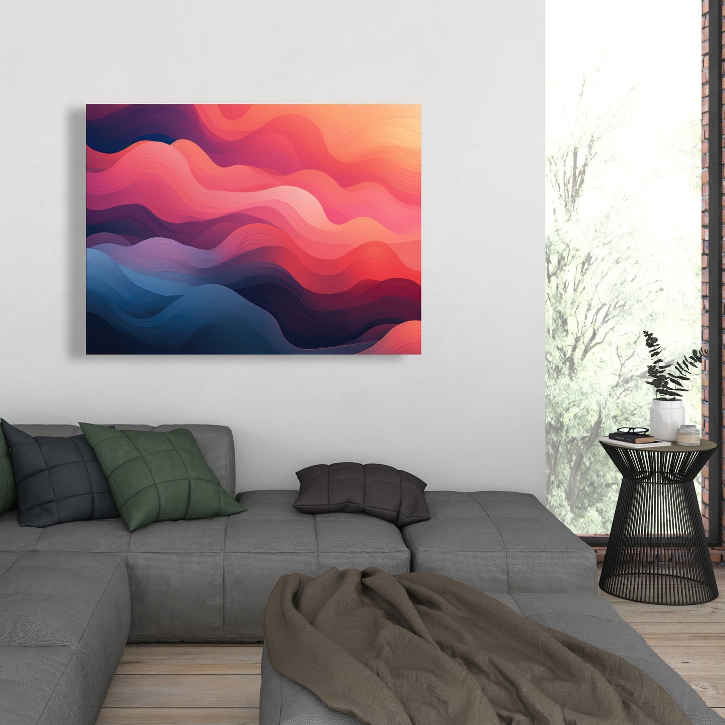 Ethereal Smoke - Pink Canvas Art for Elegant Home Decor