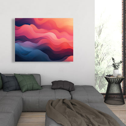 Ethereal Smoke - Pink Canvas Art for Elegant Home Decor