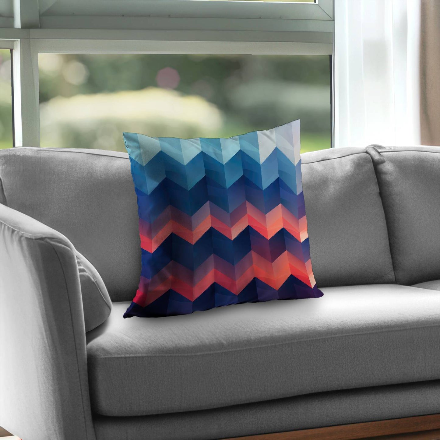 Coussin décoratif Heat Waves en sergé de polyester | Décoration d'intérieur élégante