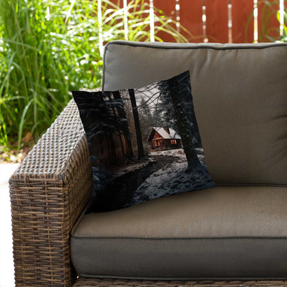 Coussin décoratif en sergé de polyester « Au bord de la rivière » | Décoration d'intérieur élégante