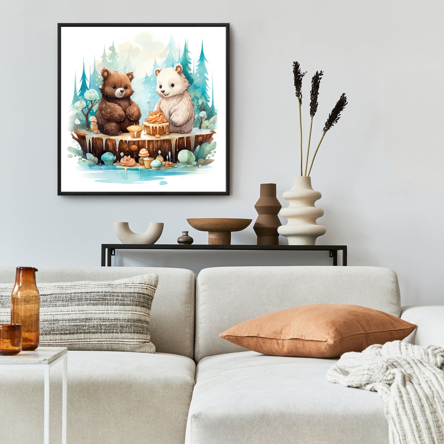 The dessert - White Framed Canvas for Stylish Home Decor