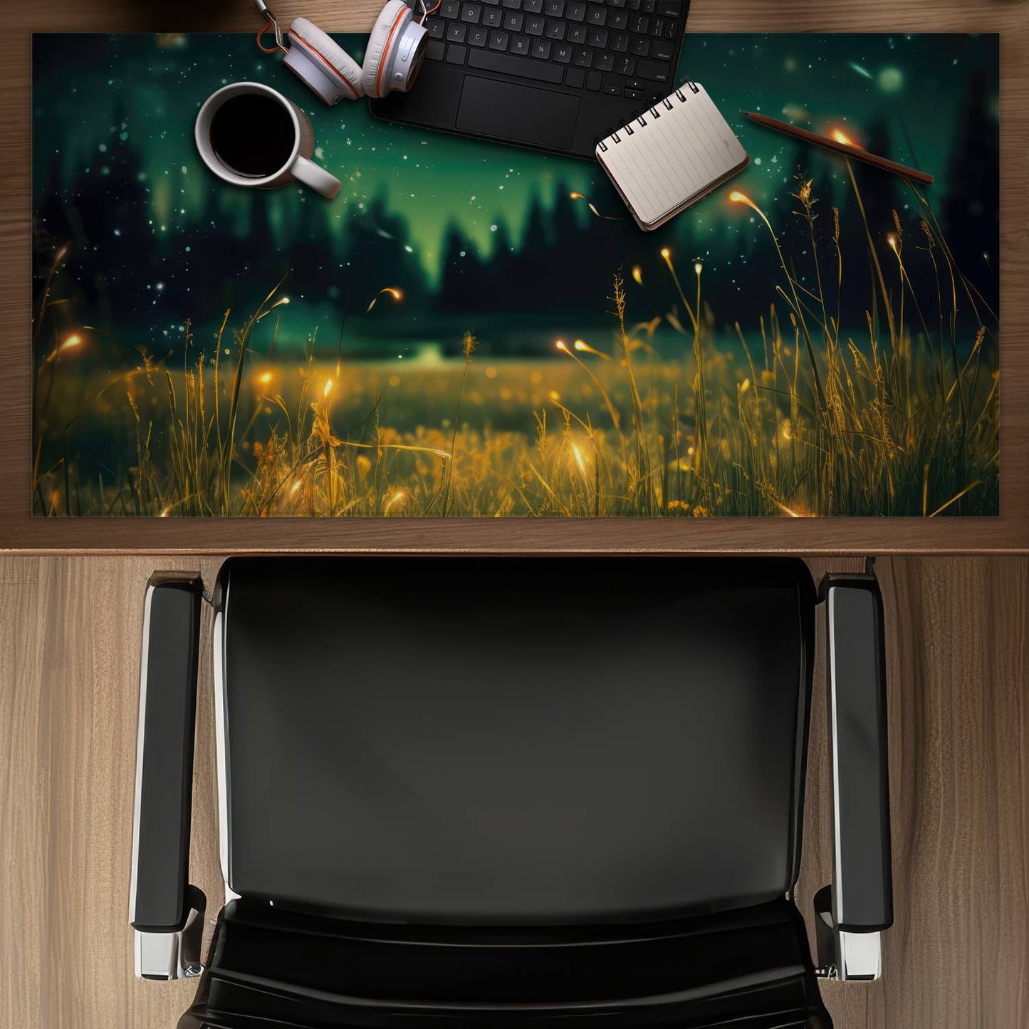 Light in the Dark Yellow Desk Mat | Home Decor Essentials