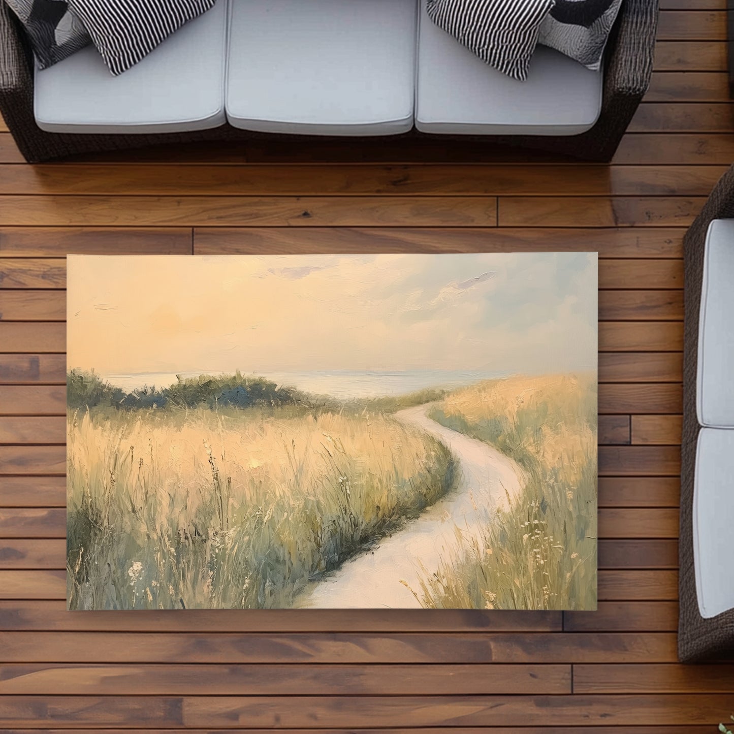 Soft Breeze White Outdoor Area Rug | Home Decor Essential