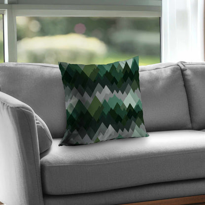 Coussin décoratif Evergreen Peaks en sergé de polyester - Accessoire de décoration intérieure