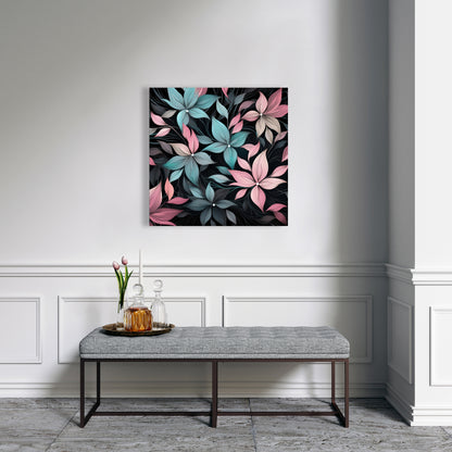 Desaturated flowers - 32"x32" Canvas
